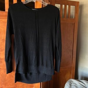 Gibson Hi Lo Drop Shoulder Seam Knit Sweater